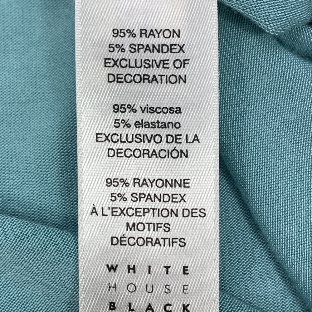 WHBM Tie Bell Sleeve Knit Jersey Teal Size 3X - Picture 8 of 9